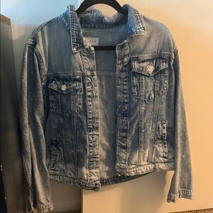 Risen Light Blue Washed Denim Jean Jacket